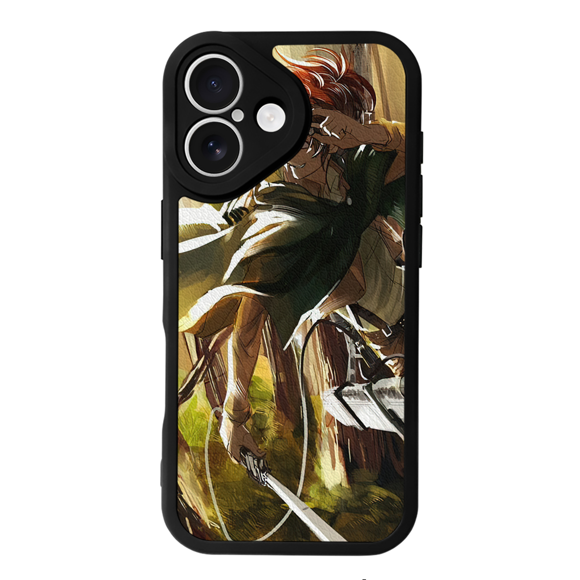 （画像用） 進撃の巨人 Attack on Titan 【iPhone 16シリーズ対応】シリコンスマホケース（レザー調） 材質：シリコン